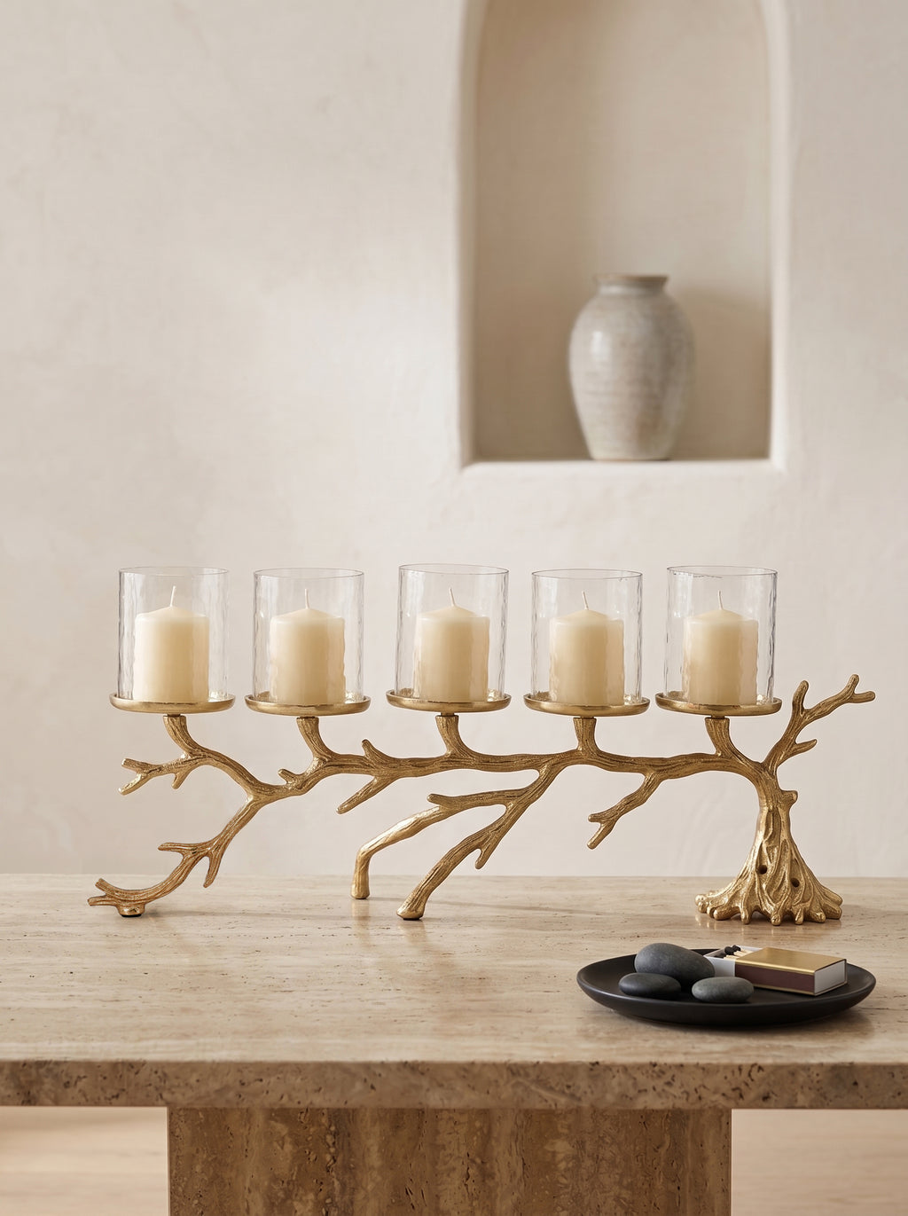25.6x5.9x10.4' Gold Branch Candelabra Candle Holder