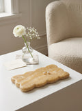11.8x5.9x0.6'  Scalloped Natural Onyx Decorative Tray