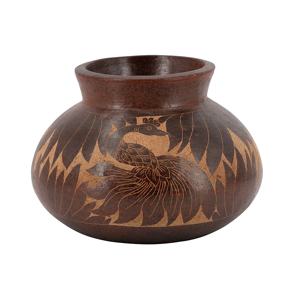 D11x7.9' Terracotta Vase for Home Decor, Flower Vase Table Centerpieces