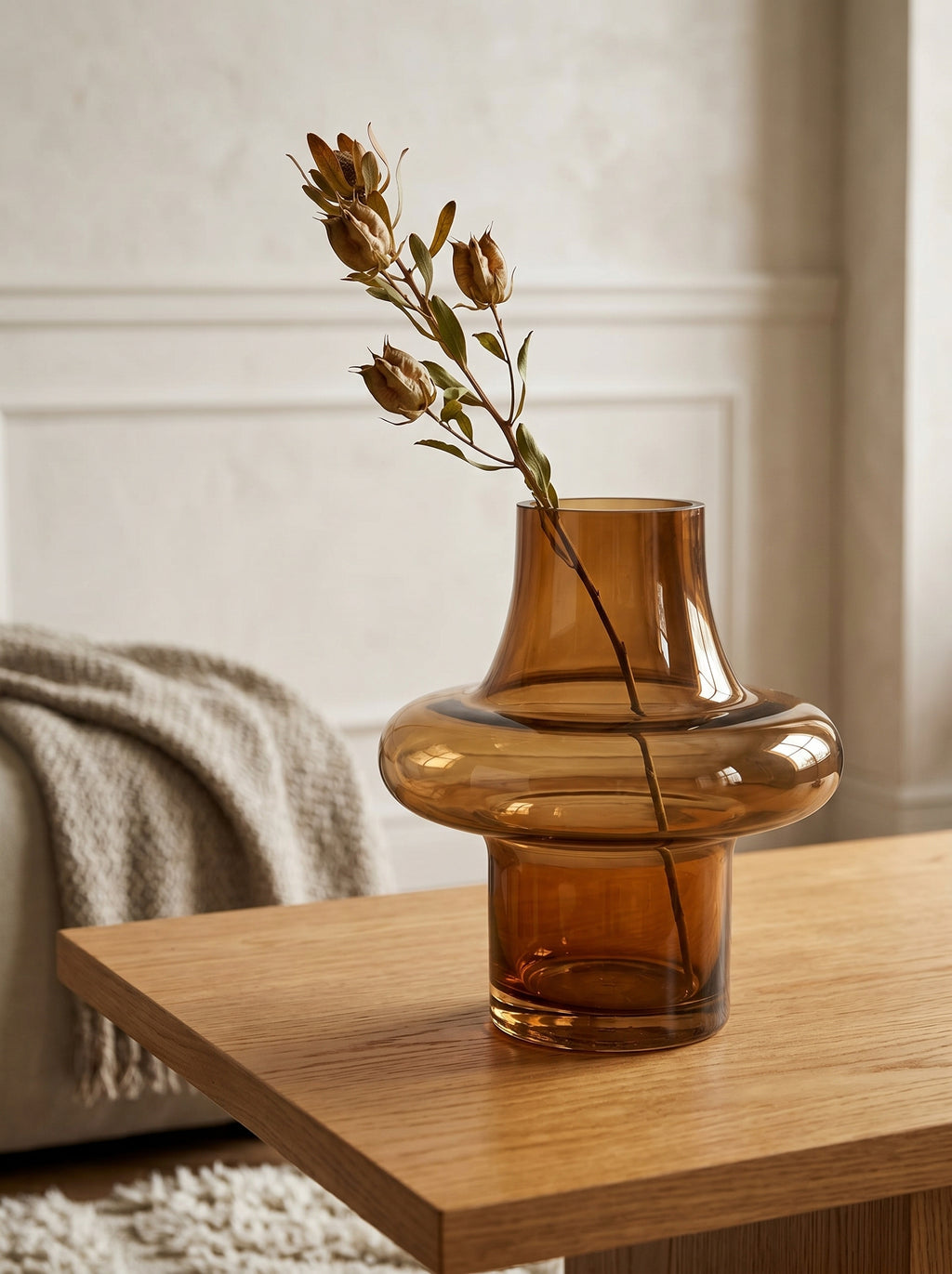 7.9x7.9'H Medieval Style Glass Vase,Small