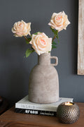 6.5x6.5x10' Decorative Terracotta Jug Vase with Weathered Gray Finish