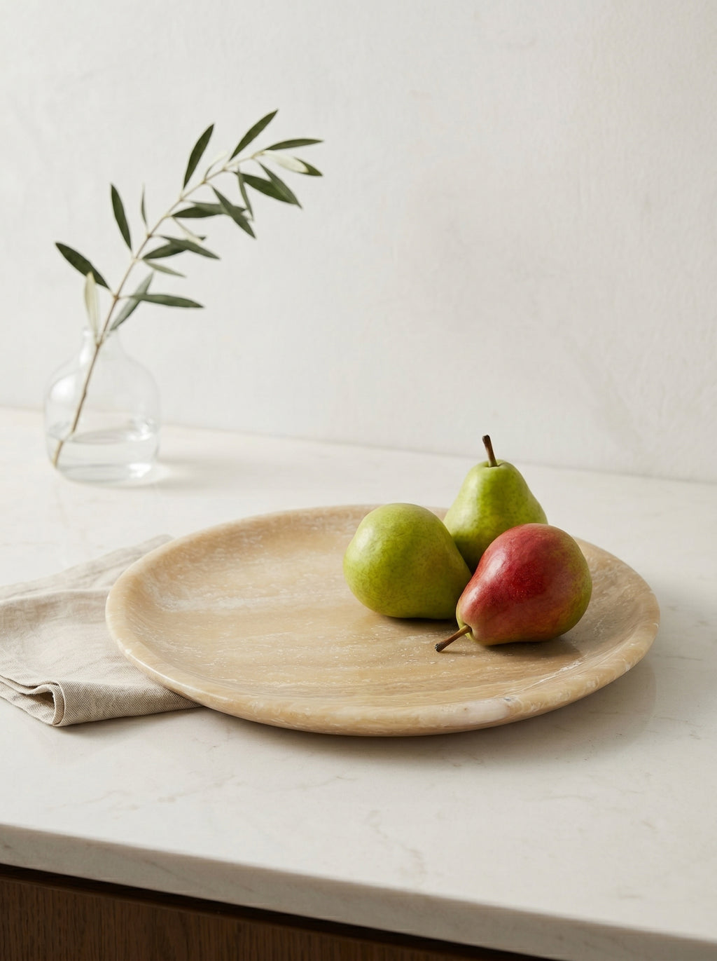 11.8x11.8x0.8' Natural Onyx Decorative Tray
