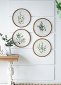 S/4 D19.7' Flora Print Round Frame