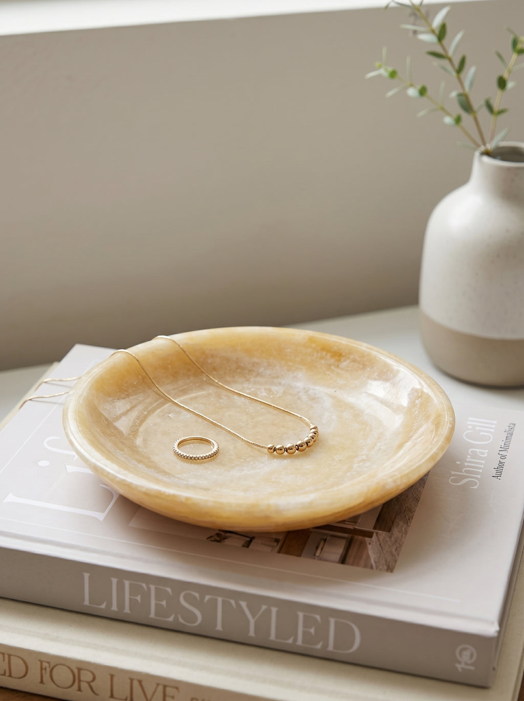 11.8x5.9x0.6'  Natural Onyx Decorative Tray