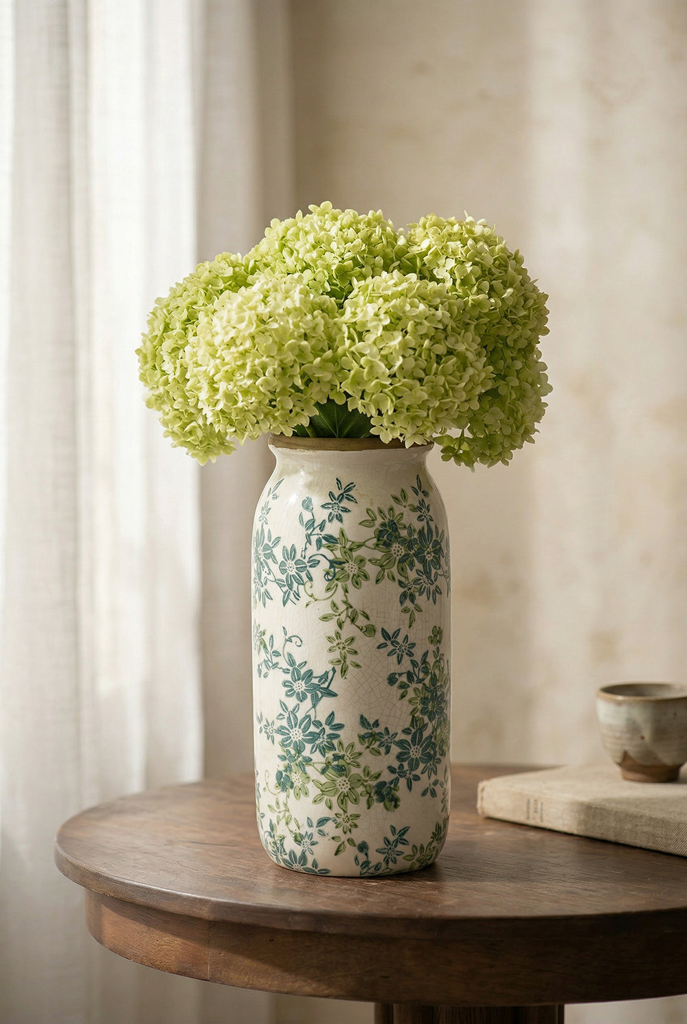 D5.5x12.6' Floral Cylinder Vase